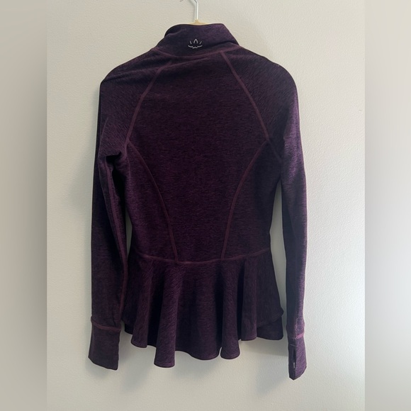 Beyond Yoga Peplum Back Zip Jacket - Purple - Size S - Picture 2 of 13